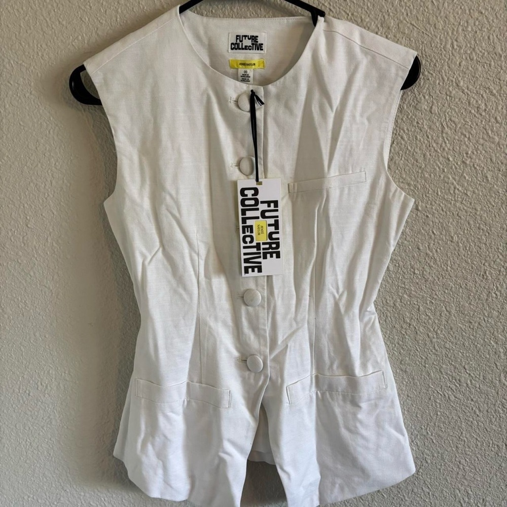 White Sleeveless Top future collective